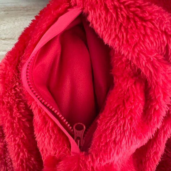 Lands' End Cozy Sherpa Fleece Vest 2X High Pile Fleece Blushed Red CJ-1981 - Picture 6 of 10